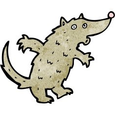 Cartoon Wolf N98