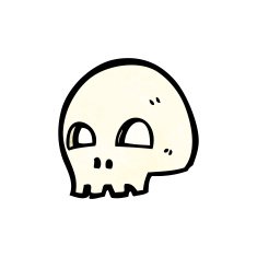 cartoon skull symbol N29