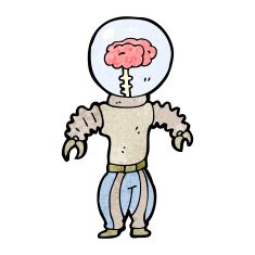 cartoon futuristic robot N12