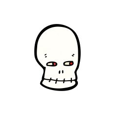 cartoon skull symbol N31