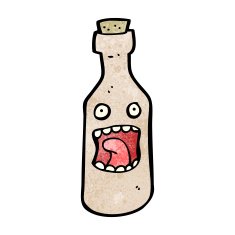 bottle cartoon character N7