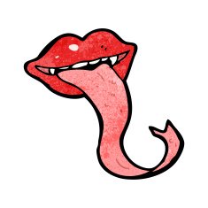 Cartoon Mouth Sticking Out Tongue N12