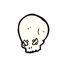 spooky skull symbol N6