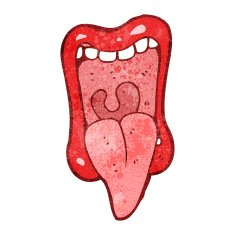 cartoon halloween mouth sticking out tongue N7