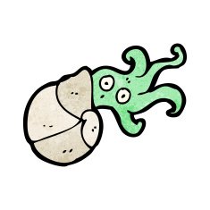 cartoon nautilus squid N10