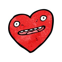 crazy heart cartoon character N8