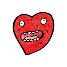 crazy heart cartoon character N9