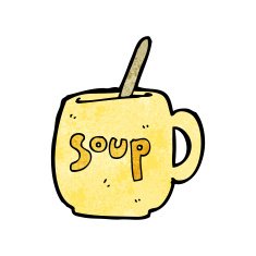 cartoon big soup mug N8