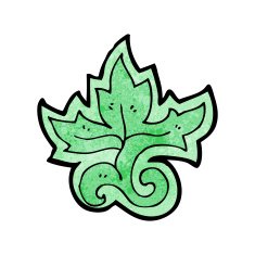cartoon floral leaf decorative element N4