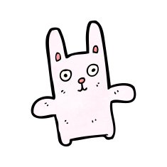 Funny cartoon rabbit N39