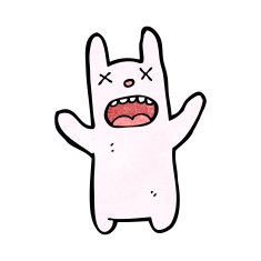 funny zombie cartoon rabbit N2