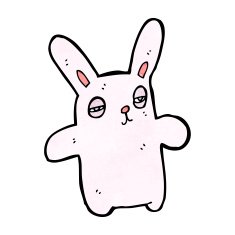 Funny cartoon rabbit N40