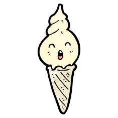 Ice Cream Cartoon Character N15