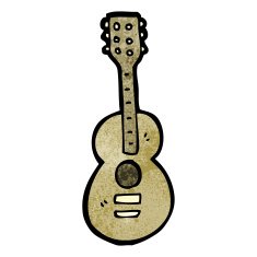 Cartoon Acoustic Guitar N8