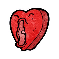funny heart cartoon character N7