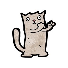 Cartoon Cat N237