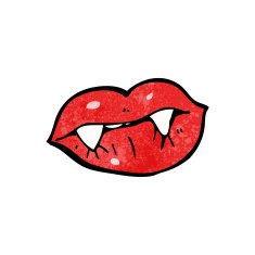 Cartoon Vampire Lips N35