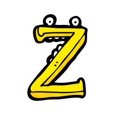 cartoon letter z N13