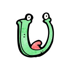 cartoon letter u N16