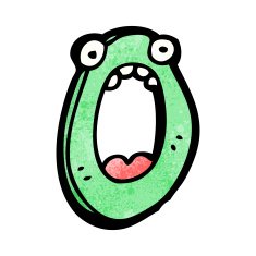 Cartoon Letter O N17