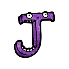 cartoon letter j N15