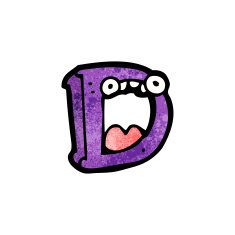 cartoon letter d N15