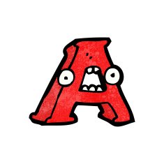 cartoon letter a N17