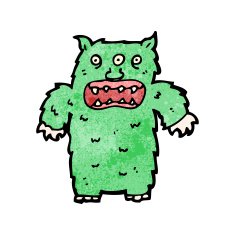Cartoon Hairy Monster N27