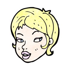 cartoon pretty blond girl N10