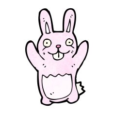 Funny cartoon rabbit N41