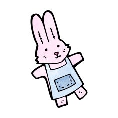 cartoon pink rabbit N45