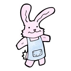 cartoon pink rabbit N46