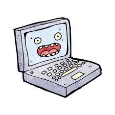 Cartoon Laptop Computer N26