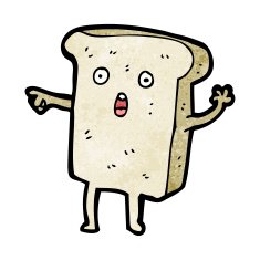 sliced bread cartoon character N20