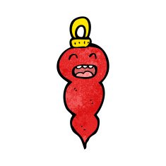christmas bauble cartoon character N18