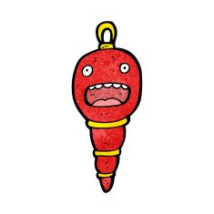 christmas bauble cartoon character N22