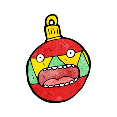 christmas bauble cartoon character N26