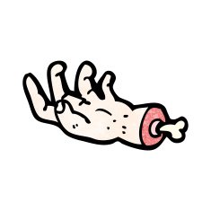 cartoon severed hand N6