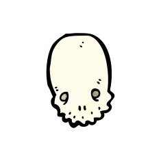 cartoon skull symbol N37