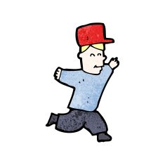 Cartoon Man Running N17