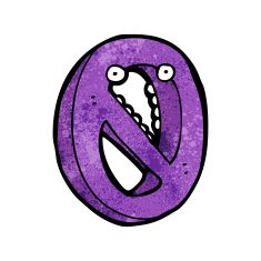 Cartoon Number Zero N8