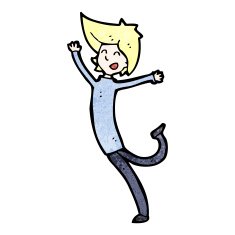 cartoon happy blond man N5