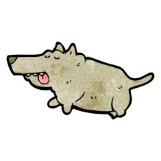 cartoon fat little dog N2