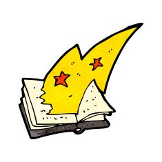 cartoon magic spell book N36
