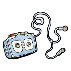 personal cassette player cartoon N2