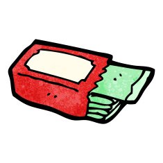 cartoon packet of chewing gum N4