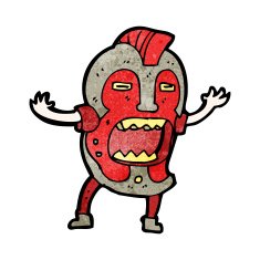 cartoon man wearing big mask N8