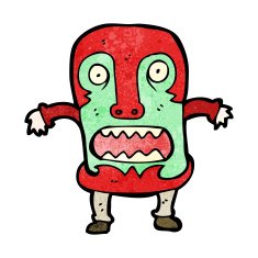 cartoon man wearing big mask N9
