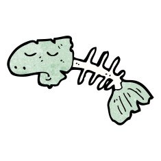 Cartoon Fish Bones N17