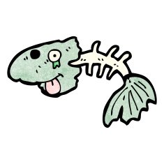 Cartoon Fish Bones N18